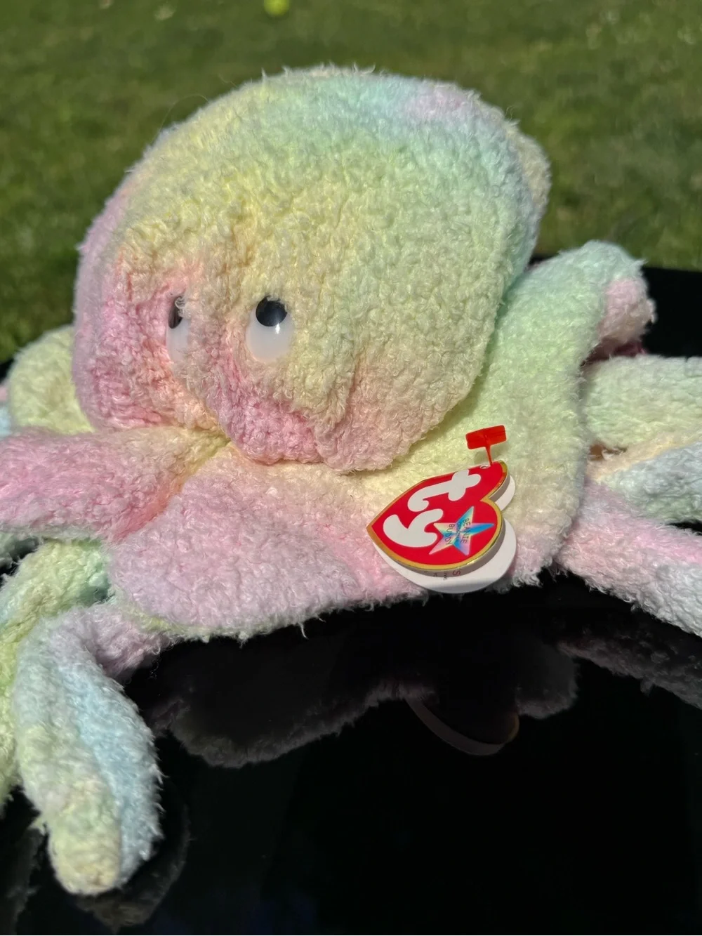 TY GOOCHY Beanie Buddy! Octopus! Pastel Tie Dye LARGE SIZE BEANIE